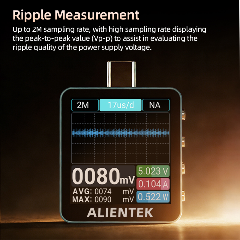 ALIENTEK C2 Type C USB Tester  - đánh giá và giá Power Supply Tester
