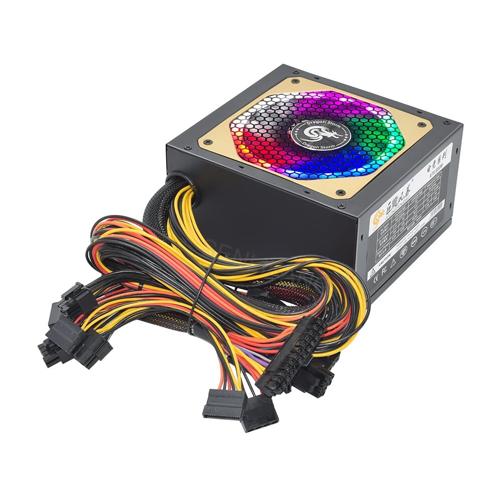 ATX 400W 600W 110-230V RGB 12V - đánh giá và giá Power Supply 650W